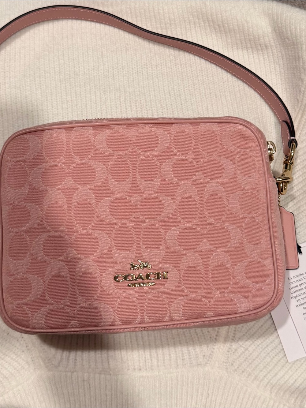 Coach Pink Signature Denim Carey